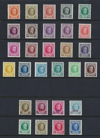 België 1922/1927 - Volledige reeks Albert I type "Houyoux" + aanvullende waarden - OBP/COB 190/210 - 245/48 en 254/57