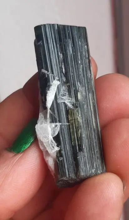 Green Cap Tourmaline Kristal - 52×18×19 mm - 20 g - (1)