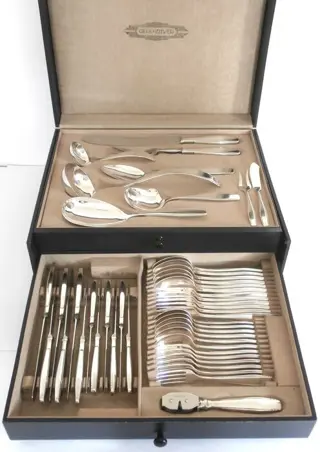 Georg Nilsson - GERO - Art Deco silver-plated 6-person