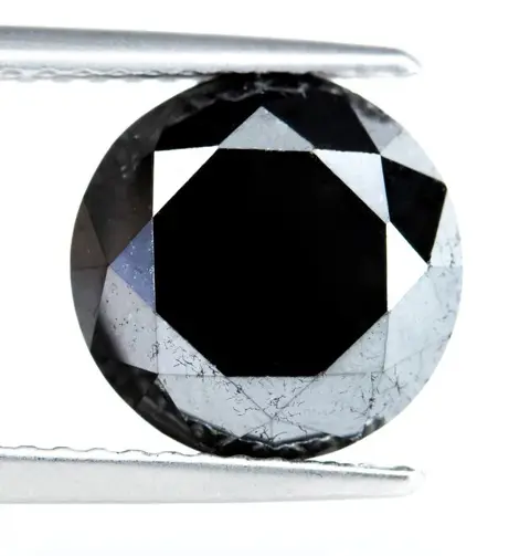 Diamant - 4.05 ct - Fancy Black treated colour - *NO