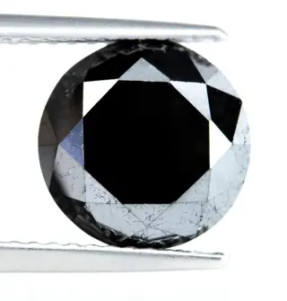 Diamant - 4.05 ct - Fancy Black treated colour - *NO