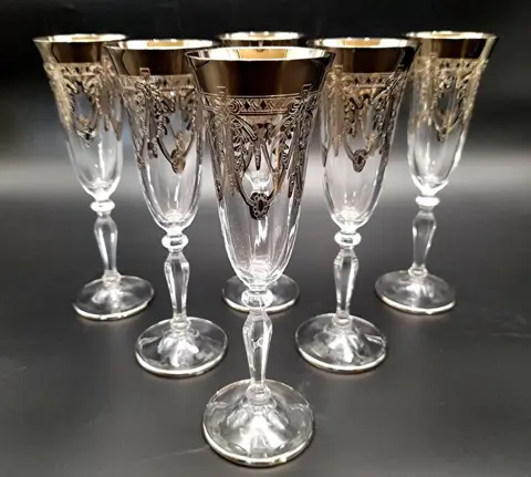 SAME Cristallerie (SC Line) Crystal - Fluitglazen (6) -