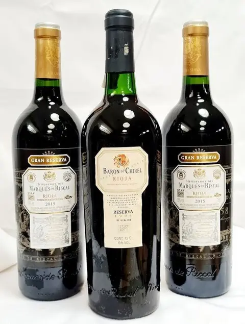 1994 Barón de Chirel, Reserva &amp; 2015 Marqués de Riscal