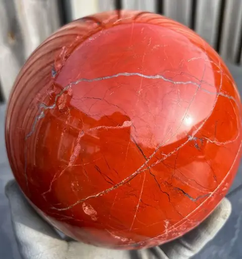 Red Jaspis Large Fine Red Jasper Sphere - 17.38×17.38×54.6