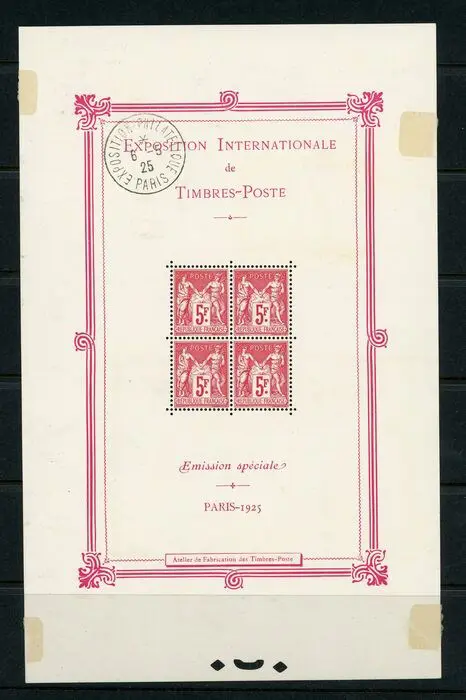 Frankrijk 1925 - Paris Exhibition block with postmark - Yvert bloc n°1
