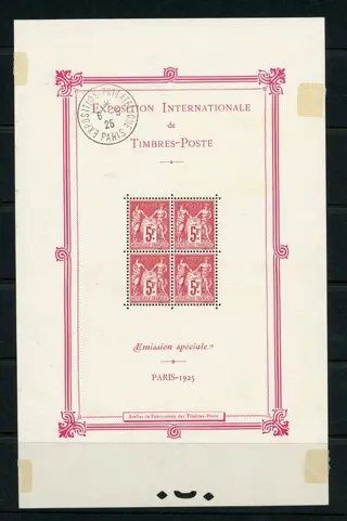 Frankrijk 1925 - Paris Exhibition block with postmark - Yvert bloc n°1