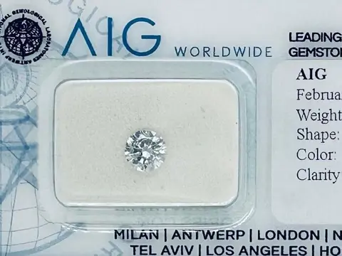1 pcs Diamant - 0.49 ct - Briljant, Rond - F - SI2