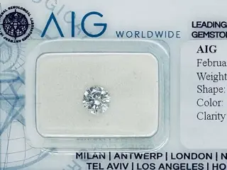 1 pcs Diamant - 0.49 ct - Briljant, Rond - F - SI2