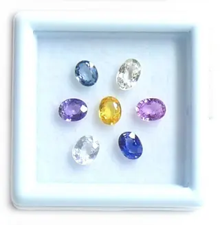 7 pcsGekleurde saffier - geen minimumprijs - 2.11 ct