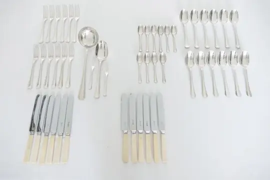 Luc Lanel - Christofle - Verzilverd bestek in model Boreal