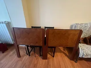 Enkele kopteksten (2) - Art Nouveau - Hout, Kastanje