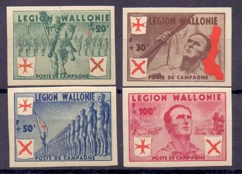 België 1942 - Walloon legion imperforate - OBP/COB E26/29