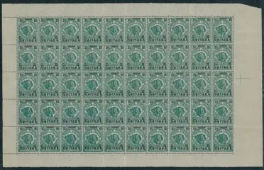 Italiaans Eritrea 1922 - 5 cents on 2 b. green no. 55 in full sheet of 50.