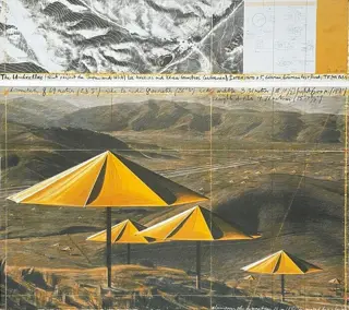 Christo - The Umbrellas (USA) - Achenbach licensed print -