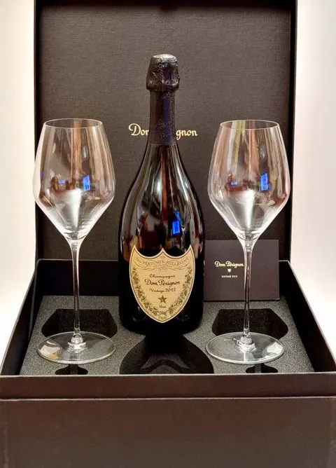 2012 Dom Perignon "Special Giftbox" including 2 glasses by