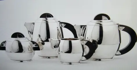 Rafinet d'Enfert - Verzilverd art deco theeservies (4)