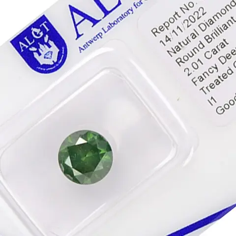 Diamanten - 2.01 ct - Briljant, Rond - Kleurbehandeld - I1