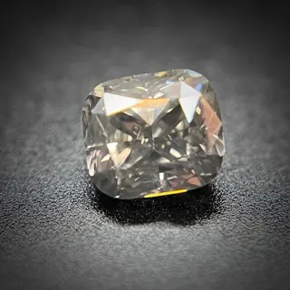 1 pcs Diamant - 0.41 ct - Cushion - Lichtgrijs - VS2