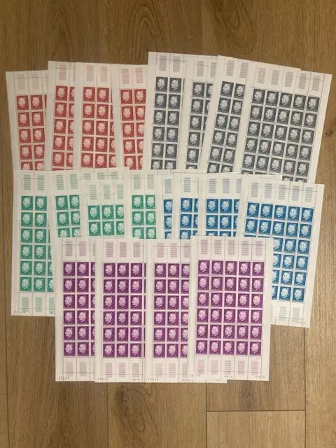 Monaco 1980 - Standard use series - high facial value sheets - mint** - in sheets - Yvert n°1209 à 1213 x 120 exemplaires