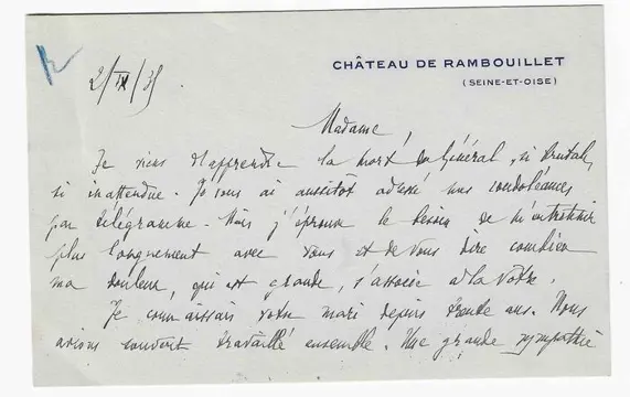 Albert Lebrun - Président de la République française - belle carte autographe signée - 1939