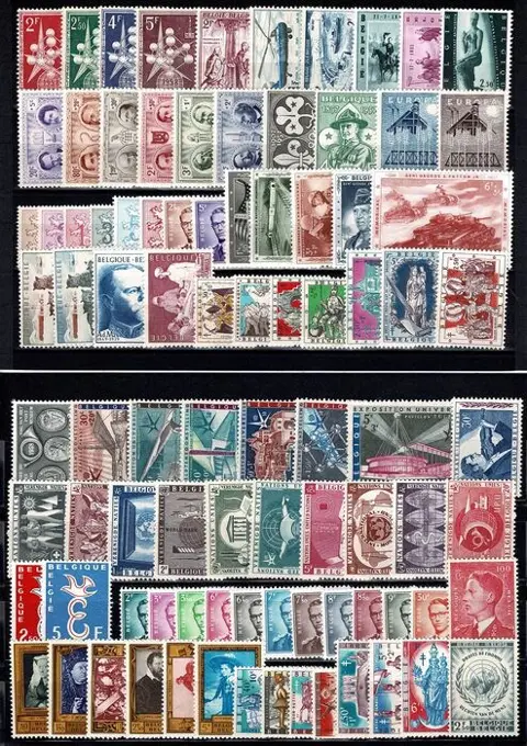 België 1957/1958 - 2 complete years, very good quality. Quote: €522 - COB 1008/1089