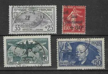 Frankrijk - Lovely set of semi-modern stamps - Yvert n°152, 277, 321, 398