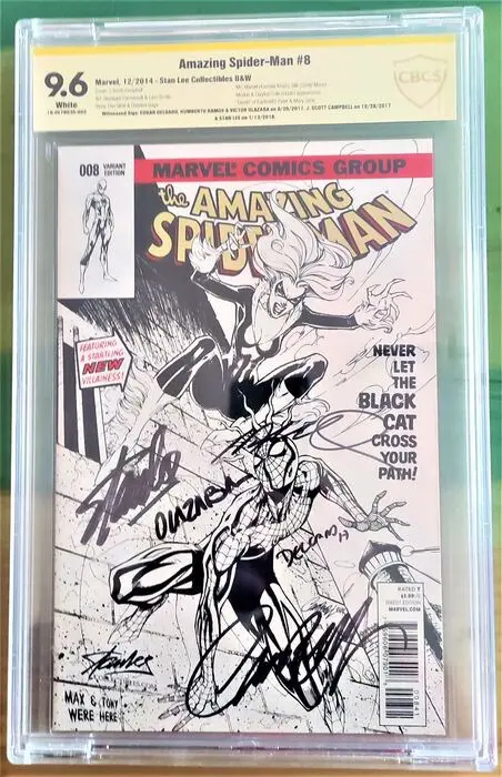 Amazing Spider-Man #8 - (5 x signiert Stan Lee, J. Scott Campbell, ...) - Uniek exemplaar (2014)