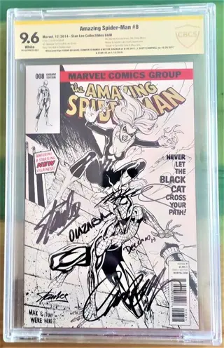 Amazing Spider-Man #8 - (5 x signiert Stan Lee, J. Scott Campbell, ...) - Uniek exemplaar (2014)