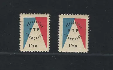 Frankrijk - Mint** Lot of stamps of the FTP Liberation of EVIAN, pairs 1 and 2