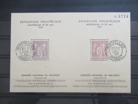 Frankrijk 1939 - Uncommon, Montpellier philatelic exhibition block