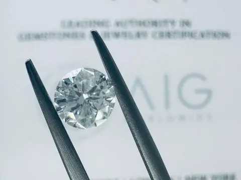 1 pcs Diamant - 1.00 ct - Briljant, Rond - G - P1