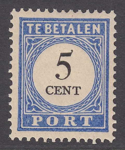 Nederland 1894 - Port met cijfer en waarde in zwart, in type III - NVPH P19a