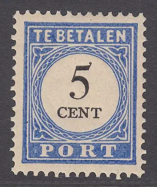 Nederland 1894 - Port met cijfer en waarde in zwart, in type III - NVPH P19a