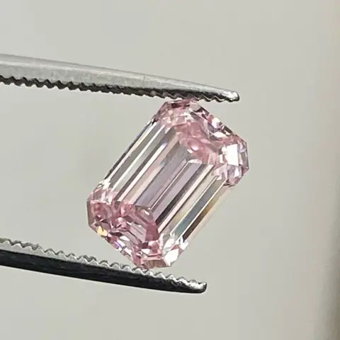 1 pcs Diamant - 1.51 ct - Smaragd - Color Enhanced - fancy