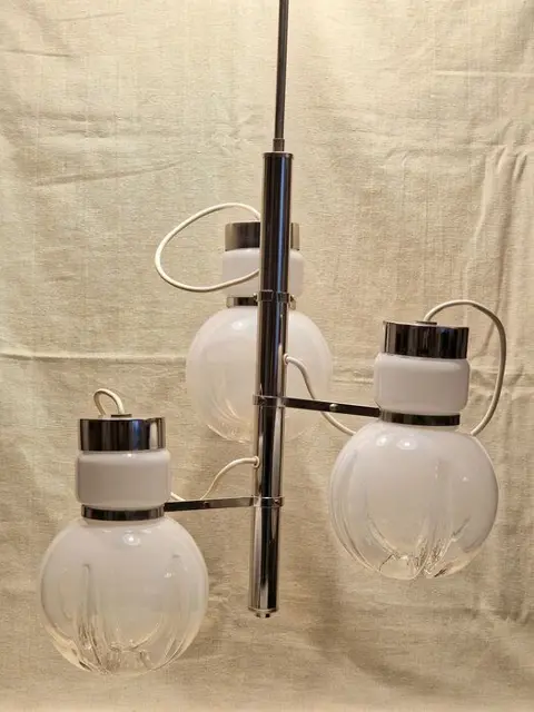 Kroonluchter, Vintage 3 Lichten (1)