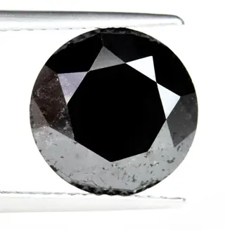 Diamant - 5.18 ct - Fancy Black treated colour - *NO
