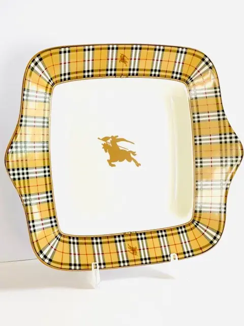 Burberry - Grote vierkante schotel - Fine Bone China -