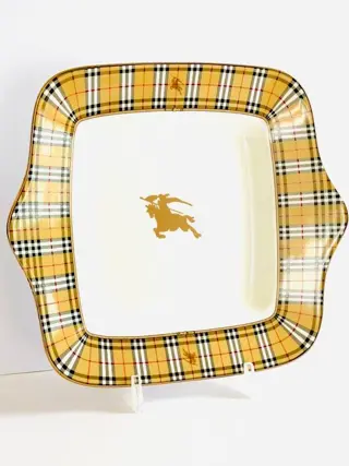 Burberry - Grote vierkante schotel - Fine Bone China -