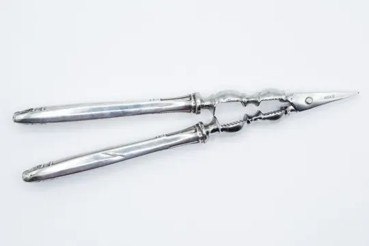 Pa 117 - Schaaldieren tang - .800 zilver, Inox staal