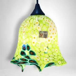Gabriele Urban - Hanglamp, Groene lamp met millefiori
