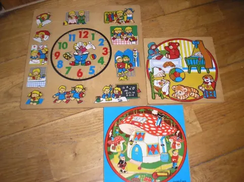 Kinder Puzzels hout met en zonder knopjes