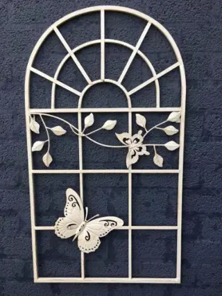 Muurdecoratie , raamdecoratie , vlinder wit
