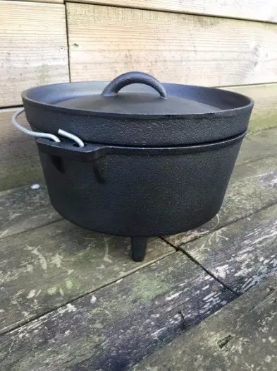 Kampvuurpot , buitenpan , vuurpot , pot voor kampvuur