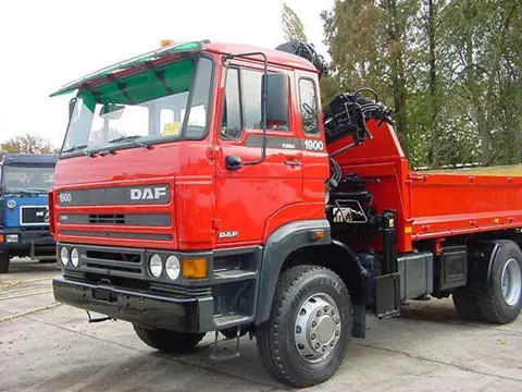 DAF 1900 4x4 - Crane HIAB071A (bj 1991)