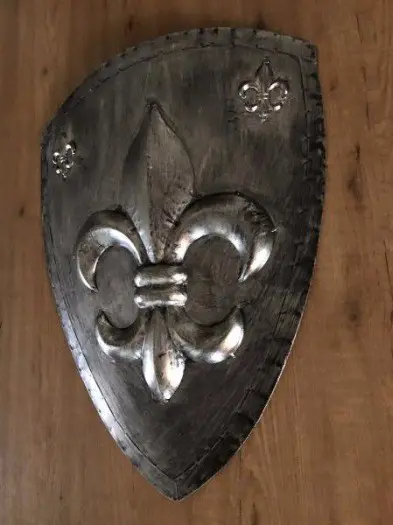 Metalen schild met Franse lelie , schild