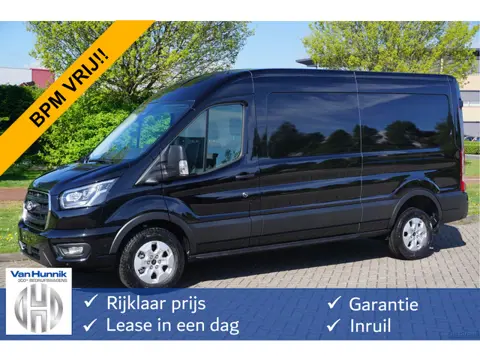Ford Transit 350L L3H2 Limited AUT-8 165PK BPM VRIJ Navi, Adap. Cruise, 360° Cam, Trekhaak, Xenon!! 