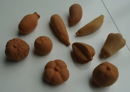 TERRACOTTA GROENTEN EN FRUIT 10 VERSCHILLENDE NIEUW