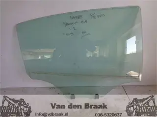 Peugeot 208 5 deurs 2012-2019 Portierruit rechts achterzijde