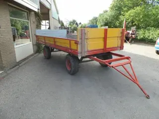 Landbouwwagen 4 wiel met opzetschotten