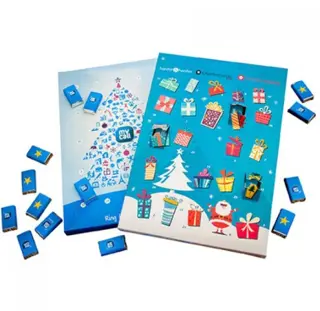 Bedrukte adventskalenders als kerstgeschenk